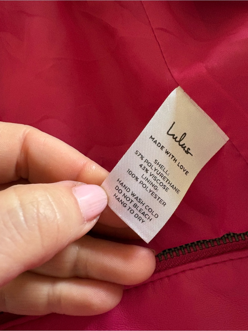 Lulu's Hot Pink Faux Leather Moto Jacket Small - Picture 4 of 10